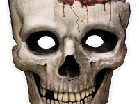 Vorschau: Totenkopf Maske Pappe mit Band