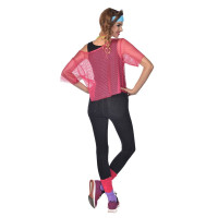 80er Jahre Netzshirt Pink