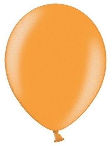10 Partystar metallic Ballons orange 27cm