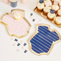 8 Baby Boom Pappteller 27 x 24cm
