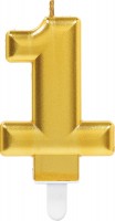 Goldene Zahlenkerze 1