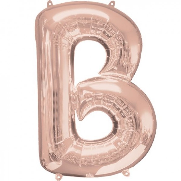 Buchstabe B Folienballon roségold 41cm