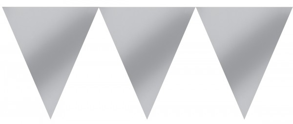 Elegante Wimpelkette Silber 4,5m