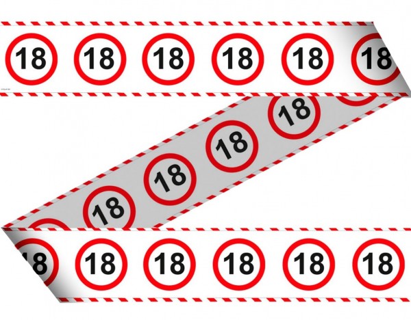 Verkehrsschild 18 Absperrband 15m