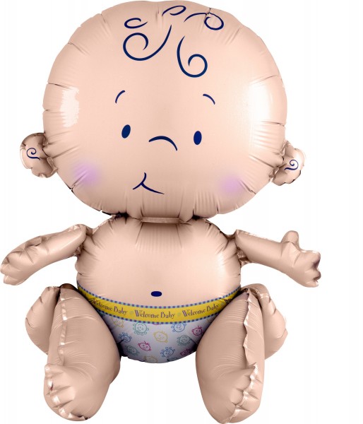 Folienballon Süßes Baby sitzend XL