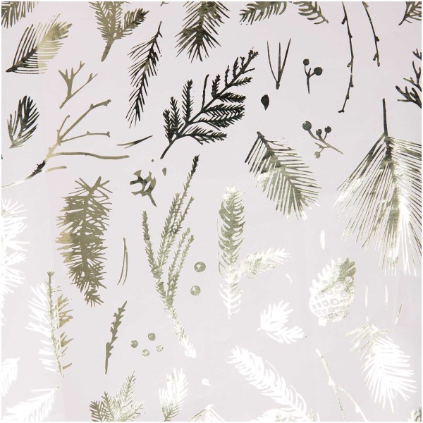 Weißes FSC Geschenkpapier Winterwald