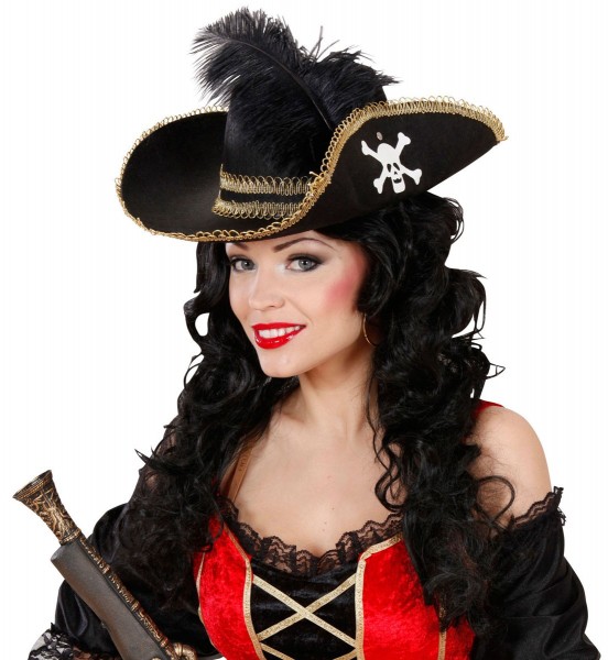 Geschmackvoller Piratenhut Mit Totenkopf 2