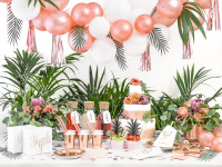 Vorschau: 6 Roségold metallic Pappteller 23cm