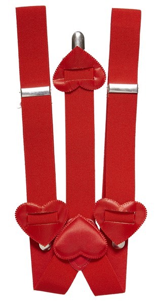 Rote Hosenträger In Herzform