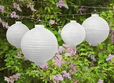 LED Lampion Summer Nights weiß 30cm 2