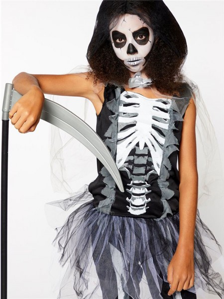 Scary Skeleton Girl Mädchenkostüm 3