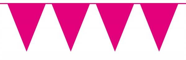 Große Wimpelkette Pink 10m