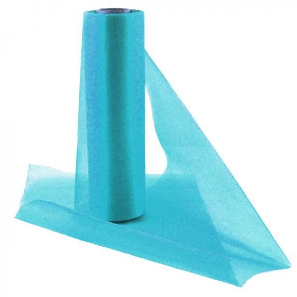 Türkise Organza Stoff Rolle 25m
