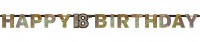Golden 18th Birthday Girlande 2,4m