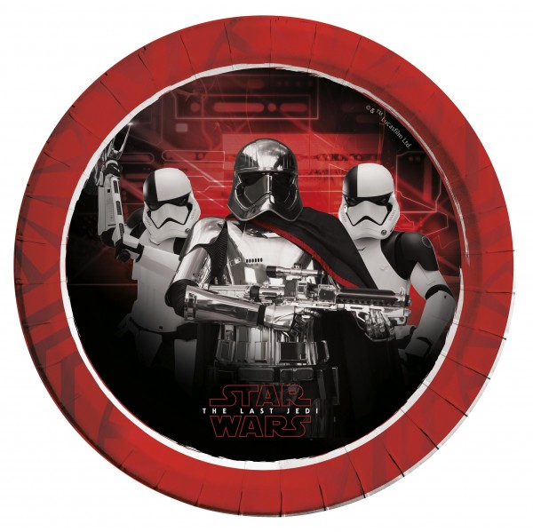 8 Star Wars Last Jedi Partyteller 23cm