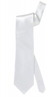 Weiße Satin Krawatte