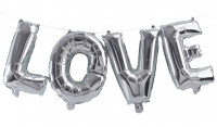 Silberner Mix & Match Love Folienballon