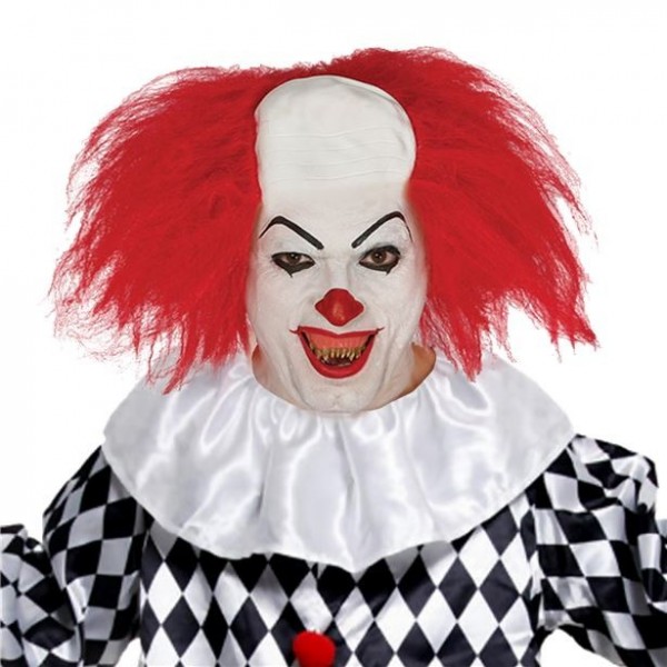 Gruselige Horrorclown Perücke rot