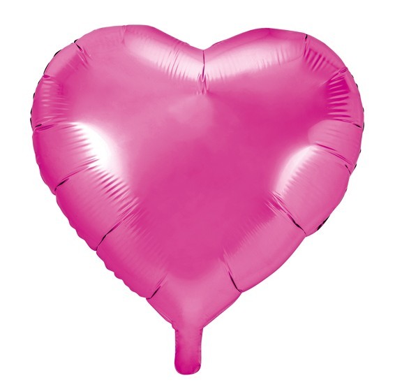 Herzilein Folienballon fuchsia 45cm