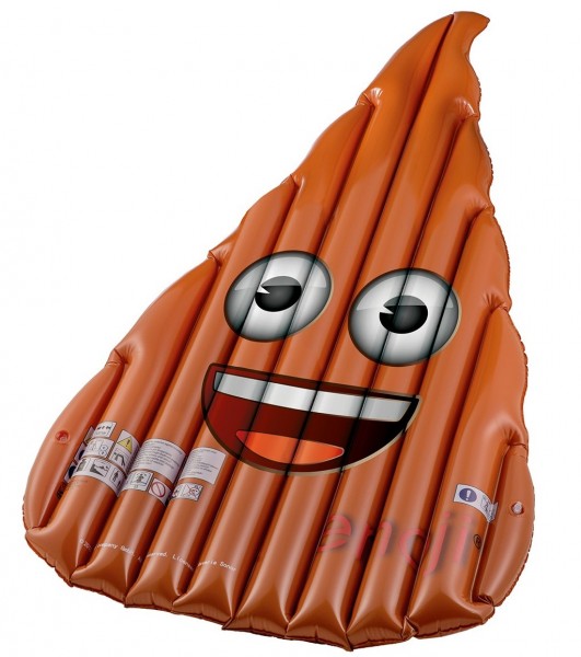 Emoji Kackhaufen Luftmatratze 1,35 x 1,75m
