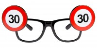 Verkehrsschild 30 Brille