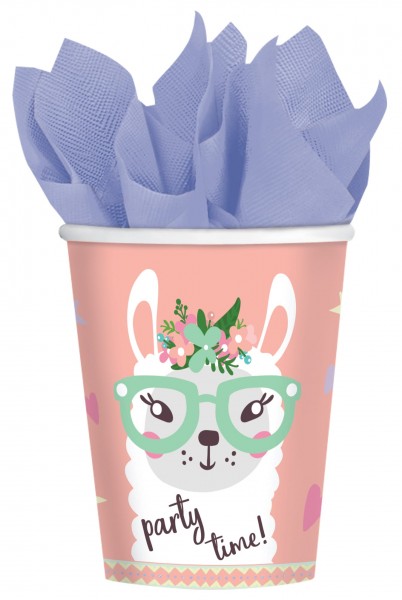 8 Lama Party Becher 250ml