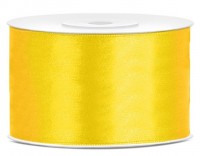 25m Satin Geschenkband gelb 38mm breit