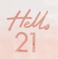 16 Hello Twentyone Servietten 33cm