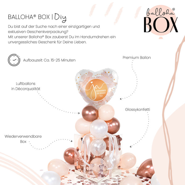 Balloha Geschenkbox DIY Ja Glückwunsch zur Hochzeit XL 3