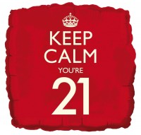 Keep calm you are 21 Folienballon 46cm