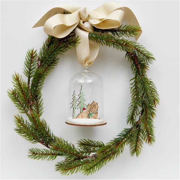 Winterspatzen Glas Baumschmuck 7,5 x 11cm 2