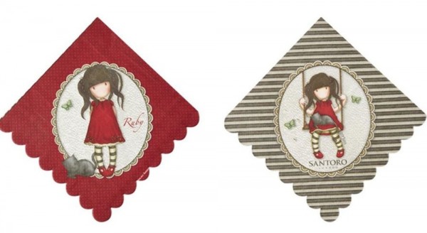 8 Santoro Gorjuss Ruby Servietten