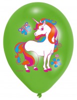 Vorschau: 6 Ballons Magisches Regenbogen Einhorn
