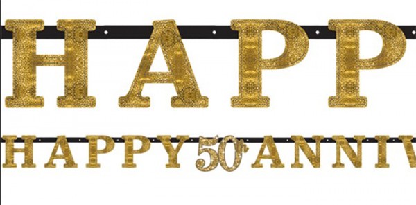 Sparkling 50 Years Buchstaben Girlande