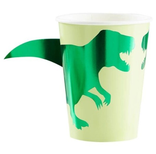 8 Roarsome Dino Pappbecher 266ml