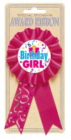 Birthday Girl Anstecknadel Magenta Mit Partydeko Motiv