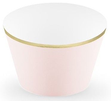6 One Star Cupcake Umrandungen rosa
