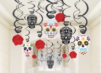 30 Dia de los Muertos Spiralhänger 60cm