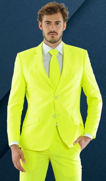 Neon Gelber Party Herren Anzug