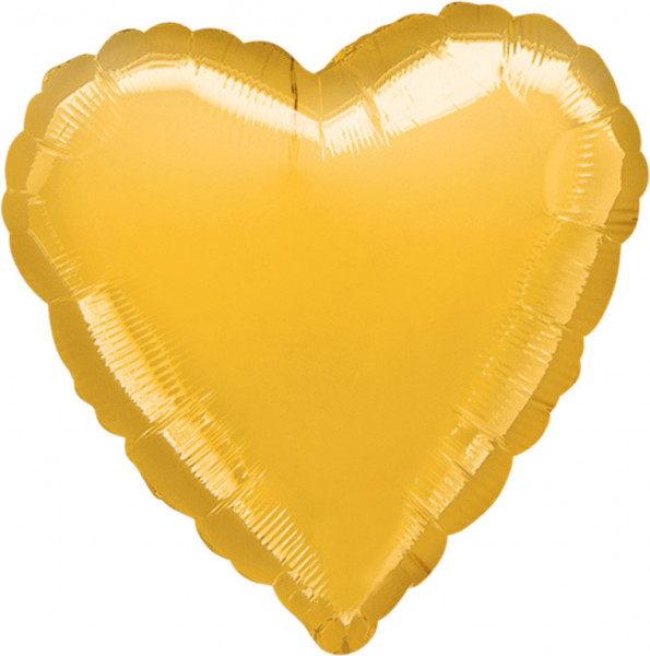 Metallic Gold Herzballon 43cm