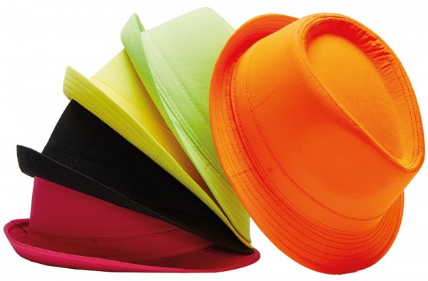 Neonrosa fedora partyhatt