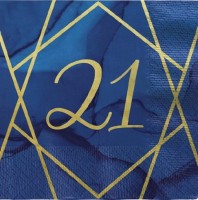 16 Luxurious 21st Birthday Servietten 33cm