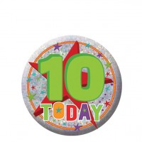 10 Today Geburtstags Button holografisch 5,5cm