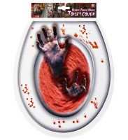 Vorschau: Blutiger Toilettendeckel Aufkleber für Halloween