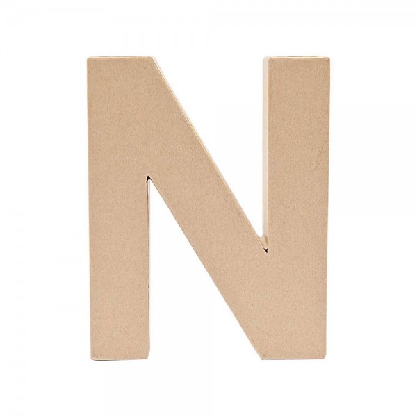 Buchstabe N aus Pappmaché 17,5cm