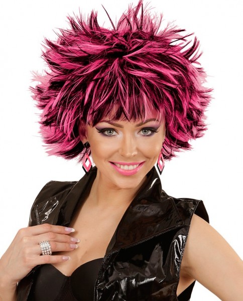 Pink-Schwarze Neon Rauten Ohrringe 3