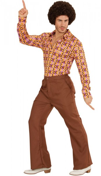 70er Jahre Hippie Schlaghose Herren Braun 3