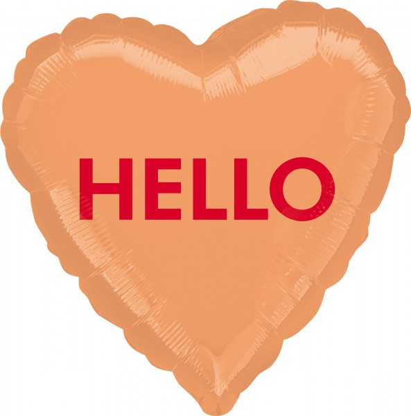 Folienballon Candy Heart HELLO