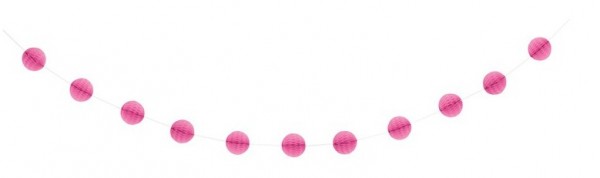Wabenball Girlande Party Night Magenta 213cm 3