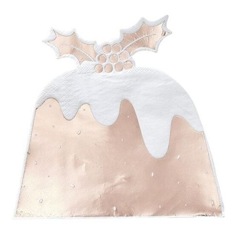 12 Rustikale Weihnacht Pudding Servietten